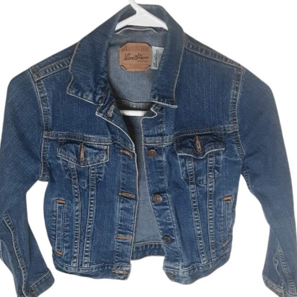 Levi Strauss Signature Y2k Girls Denim Jacket Blue Size L 10